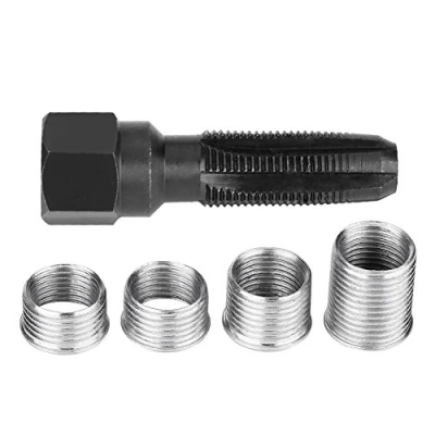 Image de Qiilu Kit Filetage bougie, 5 pcs Réparation de Bougie d&#039;allumage 14 mm