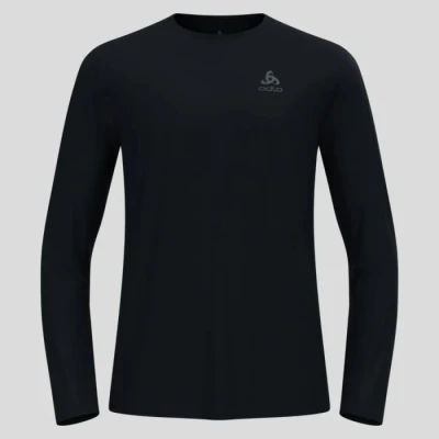 Image de Odlo T. L Tee Zeroweight à col rond pour homme Noir, léger et respirant la course