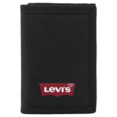Image de Levi&#039;s Batwing Trifold Wallet Unisex Portefeuille, Taille: One Size, Regular black