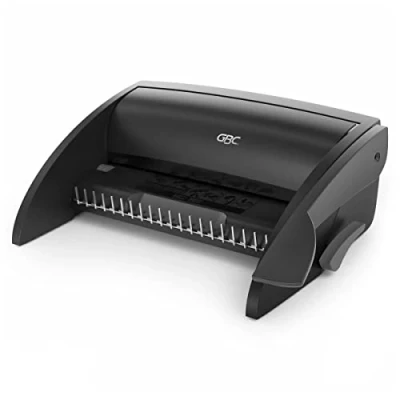 Image de Gbc 4401843 Machine à Relier Peigne manuelle Faible force (Capacité de Perforation 9 Feuilles, Capacité reliure 160 Feuilles) Noir :