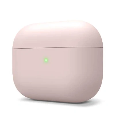 Image de elago Étui Liquide Hybride Compatible avec AirPods Pro, Coque de Protection, Structure Triple Couche, LED Visible, Silicone Haute Qualité (Rose des Sables)