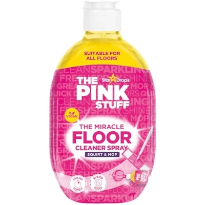 Image de The Pink Stuff Miracle Direct to Floor Cleaner Squirt &amp; Mop 750 ml Formule à séchage rapide Pas besoin d&#039;eau Convient pour tous les sols Parfum frais de rhubarbe