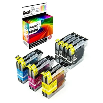 Image de Koala 10 Pack Compatible Cartouche d’Encre pour Brother LC985 LC980 LC1100 DCP 145C 195C 165C MFC 250C 490CW 5490CN 5890CN 6490CW, 4 Noir 2 Cyan Magenta Jaune