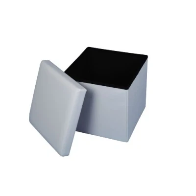 Image de ECHTWERK Siège en Forme de Cube, Cuir synthétique, Bianco (Weiß), 36 x 38