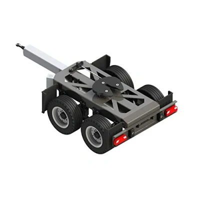 Image de Carson 500907210 Chariot Rigide à 2 essieux Maquette Assembler, pour camions RC, Compatible Tamiya, Accessoires échelle 1:14, Argenté