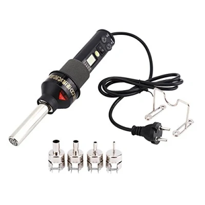 Image de 450W Pistolet à Air Chaud Portable Fer Souder Outil Soudage LCD Numérique Thermostat Réglable avec 4 Buses