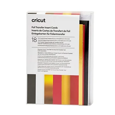 Image de Cricut Cartes d&#039;insert de transfert feuille Royal Flush 8,9 cm x 12,4 (taille R10) 18 pack Pour une utilisation avec le tapis carte 2x2