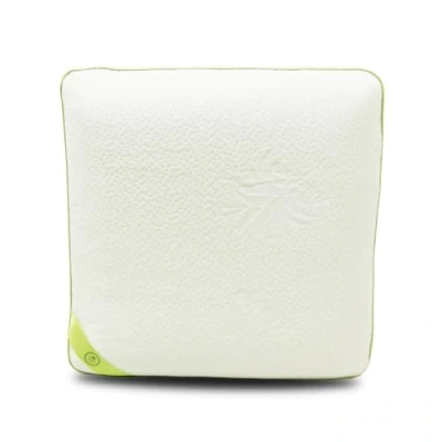 Image de SAMPUR Oreiller Fantasio Mousse à mémoire de Forme Microperforée &amp; Ventilée Housse hypoallergénique et Lavable Maintien Optimal la Nuque (Bandeau Vert, 60x60 cm)
