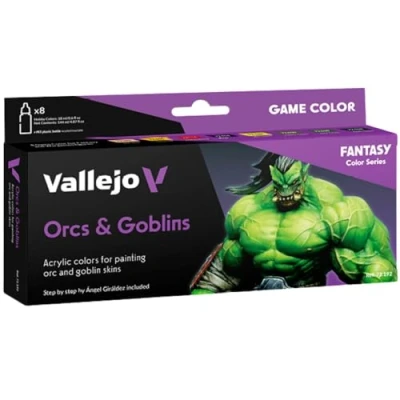 Image de AV Vallejo Game Color Lot de 8 couleurs jeu Orcs et gobelins, 17 ml