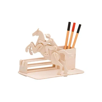 Image de Pebaro Kit de Construction en Bois 840/1 Support Table Porte Stylo Puzzle 3D modélisme Bricolage avec Plaque prédécoupée