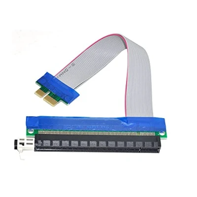 Image de YC CY PCI E Express 1 x vers 16 Extension Flex câble d&#039;extension convertisseur Adaptateur de Carte Riser 20 cm