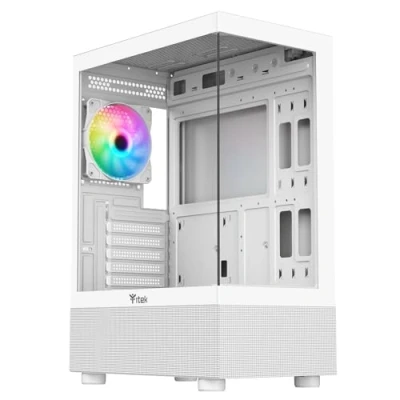 Image de Itek Case SHOWBUI 33W Tour de Jeu ATX, 12 cm ARGB Fan, Side &amp; Front Panel Temp Glass, White Edition