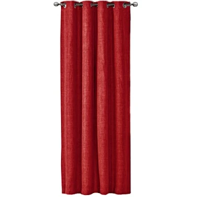 Image de JEMIDI Rideau Voilage 1x à œillets en métal pour fenêtre Salon Chambre Bureau Effet Lin 245 x 140 cm Polyester