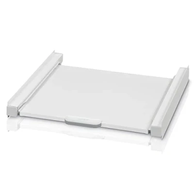 Image de Xavax Elément de construction intermédiaire (pour lave linge/sèche linge, rallonge, cadre raccordement, avec tiroir coulissant pour panier à linge) Blanc