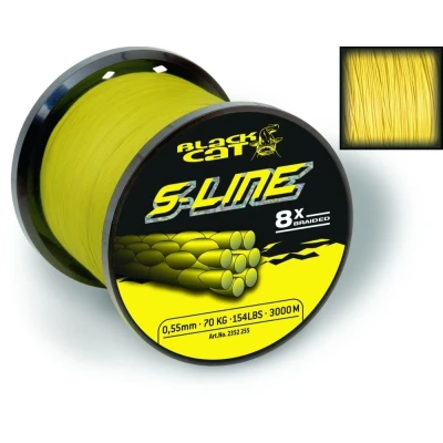 Image de Black Cat S Line Jaune 3000m Maat : 0.45mm 50 kilo