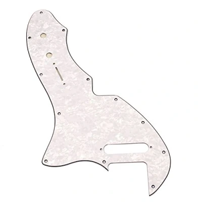 Image de Alnicov Plaque de protection pour pickguard guitare compatible avec 69 Telecaster Thinline Re Issue, 4 plis Blanc nacré