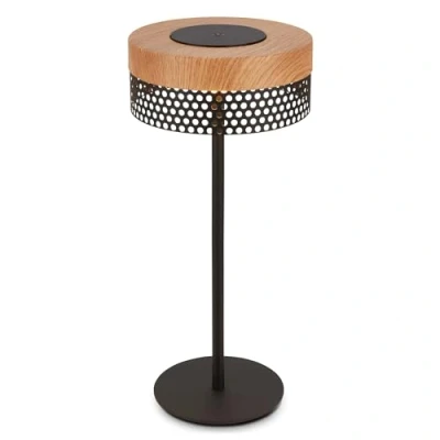 Image de Briloner Lampe à poser rechargeable Booha, marron, métal, IP44, intensité variable