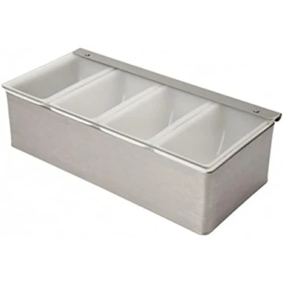 Image de Beaumont Porte condiments en acier inoxydable 4 parties