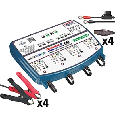 Image de OptiMate TecMate 2 Duo x 4 Bank, TM574, Séries Bronze: Système permettant de Charger et d’Assurer la Maintenance d’Une Batterie scellée 4X 12V /12,8V 2A en 5 étapes