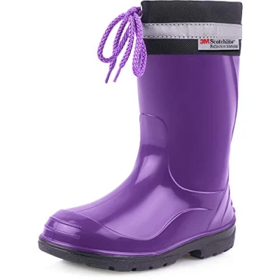 Image de Ladeheid Bottes en caoutchouc pour enfants, Taille: 27, Violet/black Matière synthétique