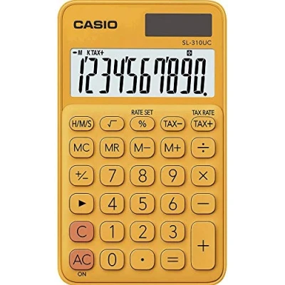 Image de CASIO Calculatrice de Poche à 10 Chiffres SL 310UC RG S EC, Coloris Orange