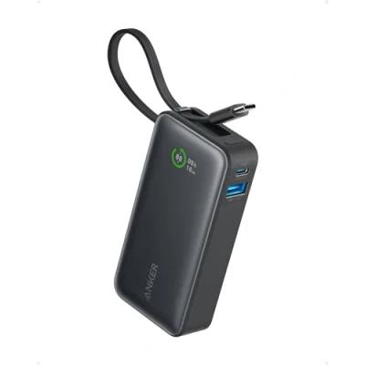Image de Anker Nano Power Bank, 10 000 mAh Bank avec câble USB C intégré, PD 30 W de Puissance maximale 1 Port C, A, Compatible iPhone 15/14, MacBook, Galaxy, iPad, AirPods et