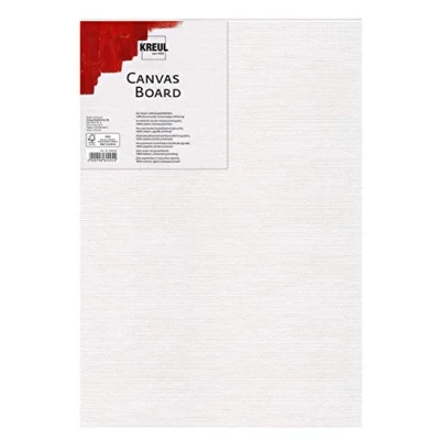 Image de KREUL 605070 Canvas Board, dimensions env. 50 x 70 cm, carton à peindre pour peinture acrylique et gouache, contrecollé avec une toile, idéal les débutants
