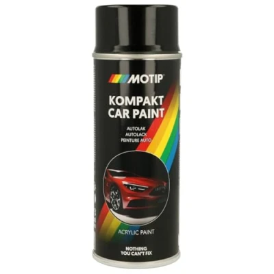 Image de MOTIP 51021 Peinture combinée pour voitures aérosol noir Kompakt white glossy 400 ml