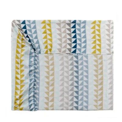 Image de Essix Drap Housse Royal Line Percale de Coton Bleu nuit 140 x 200 cm