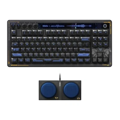 Image de 8Bitdo Retro 87 Mechanical Keyboard with Hot Swappable Kailh Switches, RGB Backlight, Programmable Buttons, Wireless 2.4G/Bluetooth/USB C for Windows and Android Mecha Break: Panther ANSI US