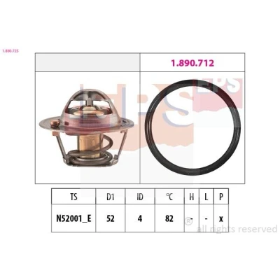 Image de EPS 1.880.725 Thermostat d&#039;eau 82 52 Made in Italy OE Equivalent MITSUBISHI: Lancer 8 Limousine, COLT 6