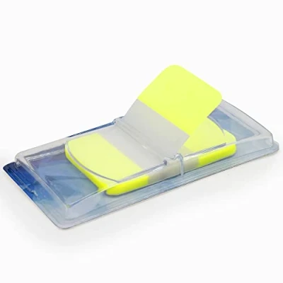 Image de Marque pages plastifiés repositionnables 40 feuilles 45 x 25mm (jaune)