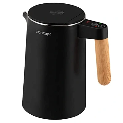 Image de CONCEPT Hausgeräte RK3301 Bouilloire en acier inoxydable Noir 1,5 l
