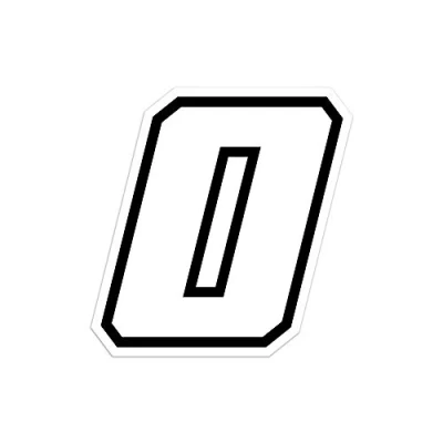 Image de 4R Quattroerre.it 13360 Numéro de Course 0 Moto GP, Blanc, 10 x cm