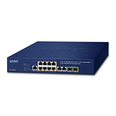Image de Planet IPv4/IPv6, 8 Port Managed 802.3at POE+ Gigabit Ethernet, W126582752 (802.3at Ethernet Switch + 2 10/100/1000Mbps RJ45 100/1000X SFP)