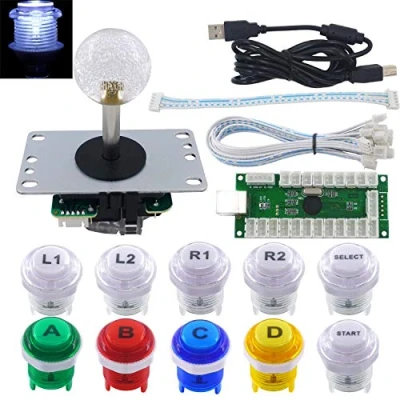 Image de SJ@JX Arcade Game LED DIY Kit Mechanical Keyboard Switch Button PC MAME Retropie Joystick Controller Zero Delay USB Encoder