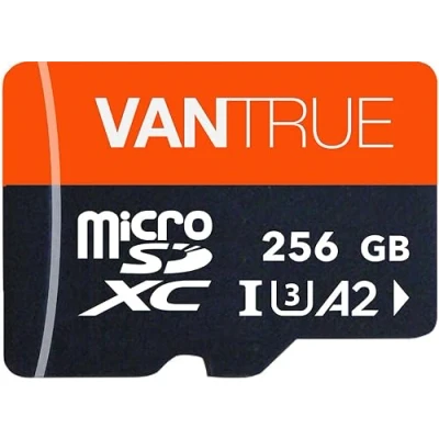 Image de Vantrue 256 Go Carte mémoire microSDXC UHS I U3 4K avec Adaptateur Compatible Dashcam, Smartphone, Tablette, caméra d&#039;action et de Surveillance (256Go)