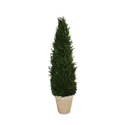 Image de Loberon Cyprès décoratif Arras H/Ø env. 100/23 cm Polystyrène, Vert