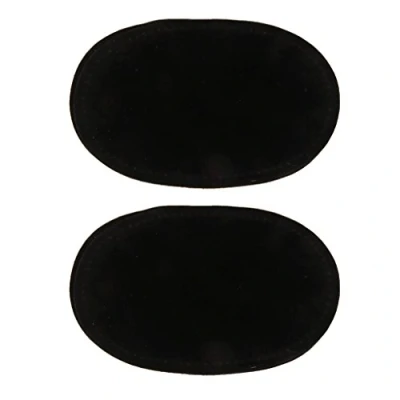 Image de Perfeclan 2x Ovale Patch en PU Réparation Couture Coude Artificiel Thin Patchs Coudiere, Noir