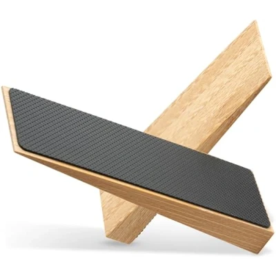 Image de Cale porte en bambou antidérapant Lot de 2 blocs bois Arrêt robuste avec base caoutchouc pour tous types sols et portes Door stopper