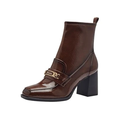 Image de Tamaris Bottines à talons hauts, Femme, Taille: 40, Cognac Matière synthétique