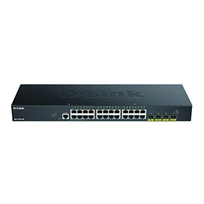 Image de D Link DGS 1100 24V2/E Switch administrable Smart Gigabit 24 Ports avec Prise en Charge VLAN, fonctionnalités de Couche 2, QoS, 802.3az EEE, sans Ventilateur Cordon d&#039;alimentation UE Uniquement