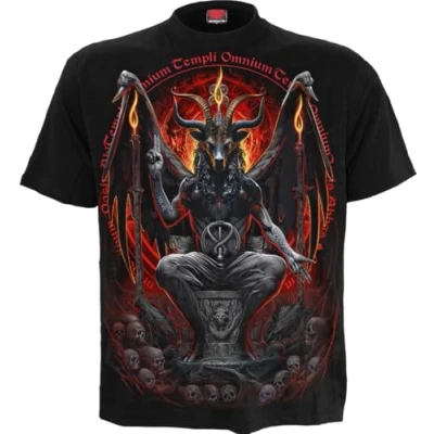 Image de Spiral Baphomet Homme T Shirt Manches Courtes Noir L 100% Coton Regular/Coupe Standard