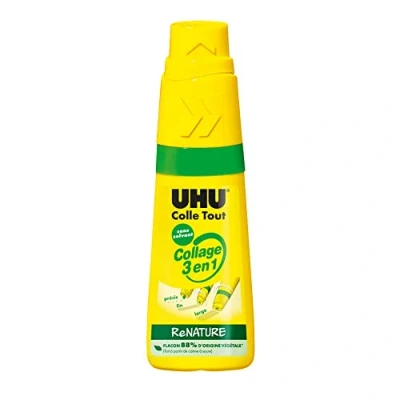 Image de UHU 96581 Twist&amp;Glue Colle Extra Forte Multi Matériaux Collage Précis Fin Large sans Solvant Flacon 35 ml Transparent