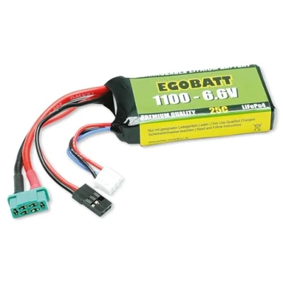 Image de Pichler Batterie pour modélisme (Life) 6,6 V 1100 mAh Nombre de cellules : 2 25 C Softcase JR, MPX