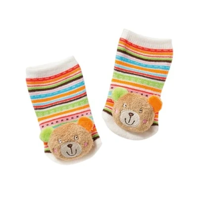 Image de Fehn Chaussettes hochet Bébé Teddy avec fonction &amp; tête d&#039;ourson Pour stimuler la motricité les bébés enfants de 0 à 12 mois