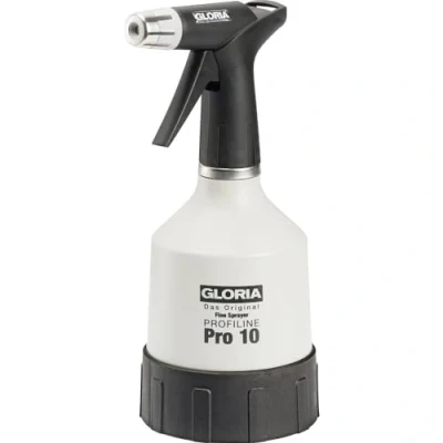 Image de GLORIA pro 10, pulvérisateur à gâchette 1L main oléofuge av. pompe double action &amp; buse réglable nettoyage professionnel dans le secteur industriel et artisanal noir/blanc