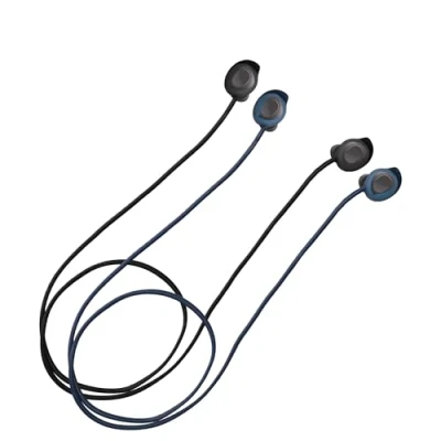Image de kwmobile 2X Sangle Compatible avec Samsung Galaxy Buds FE en Silicone pour écouteurs sans Fil Bleu foncé Noir
