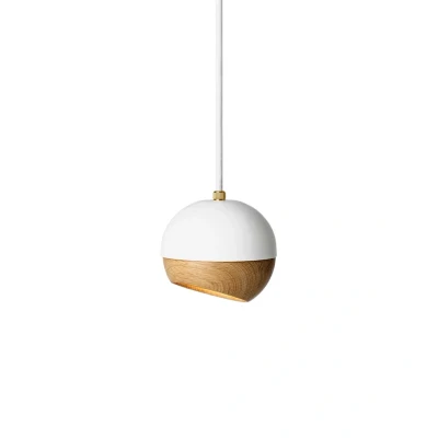 Image de Mater Pendentif de rayon blanc, petit détail en chêne à l&#039;écran