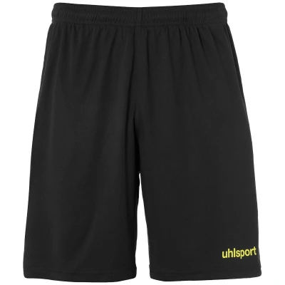 Image de uhlsport Center Basic Shorts Homme, Noir/Jaune Citron, XXL